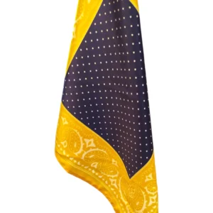 PAÑUELO AMARILLO LUNARES MARINO
