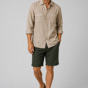 CAMISA GUAYABERA TOSTADO
